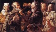 LA TOUR, Georges de Quarrelling Musicians sg oil painting